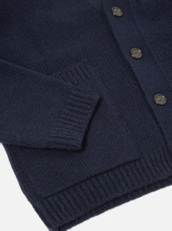 Cheap Langdale Cardigan In Navy Eco Wool Men Knitwear.
