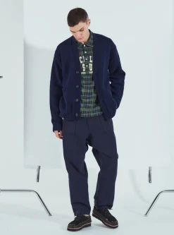 Cheap Langdale Cardigan In Navy Eco Wool Men Knitwear.