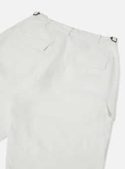 Hot Loose Cargo Pant In Ecru Lightweight Moleskin Men Trousers.