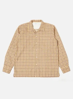 Cheap L/S Camp Shirt In Taupe Carlos Cotton Men Overshirts.