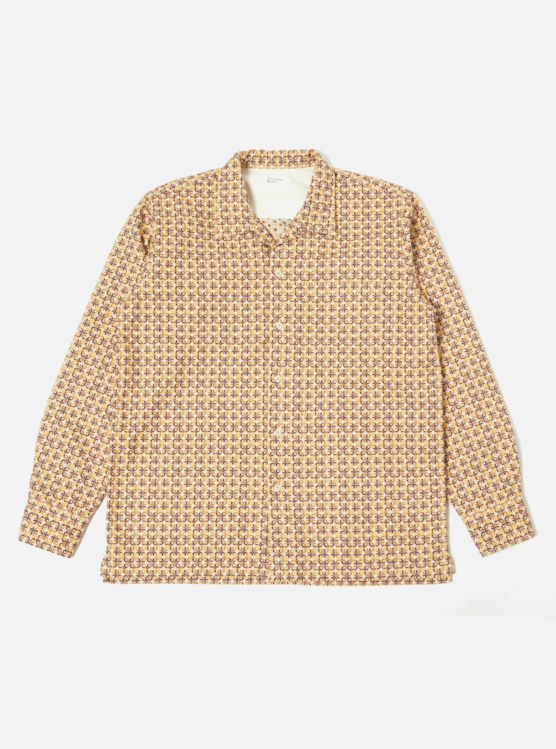 Cheap L/S Camp Shirt In Taupe Carlos Cotton Men Overshirts.