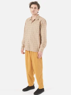 Cheap L/S Camp Shirt In Taupe Carlos Cotton Men Overshirts.
