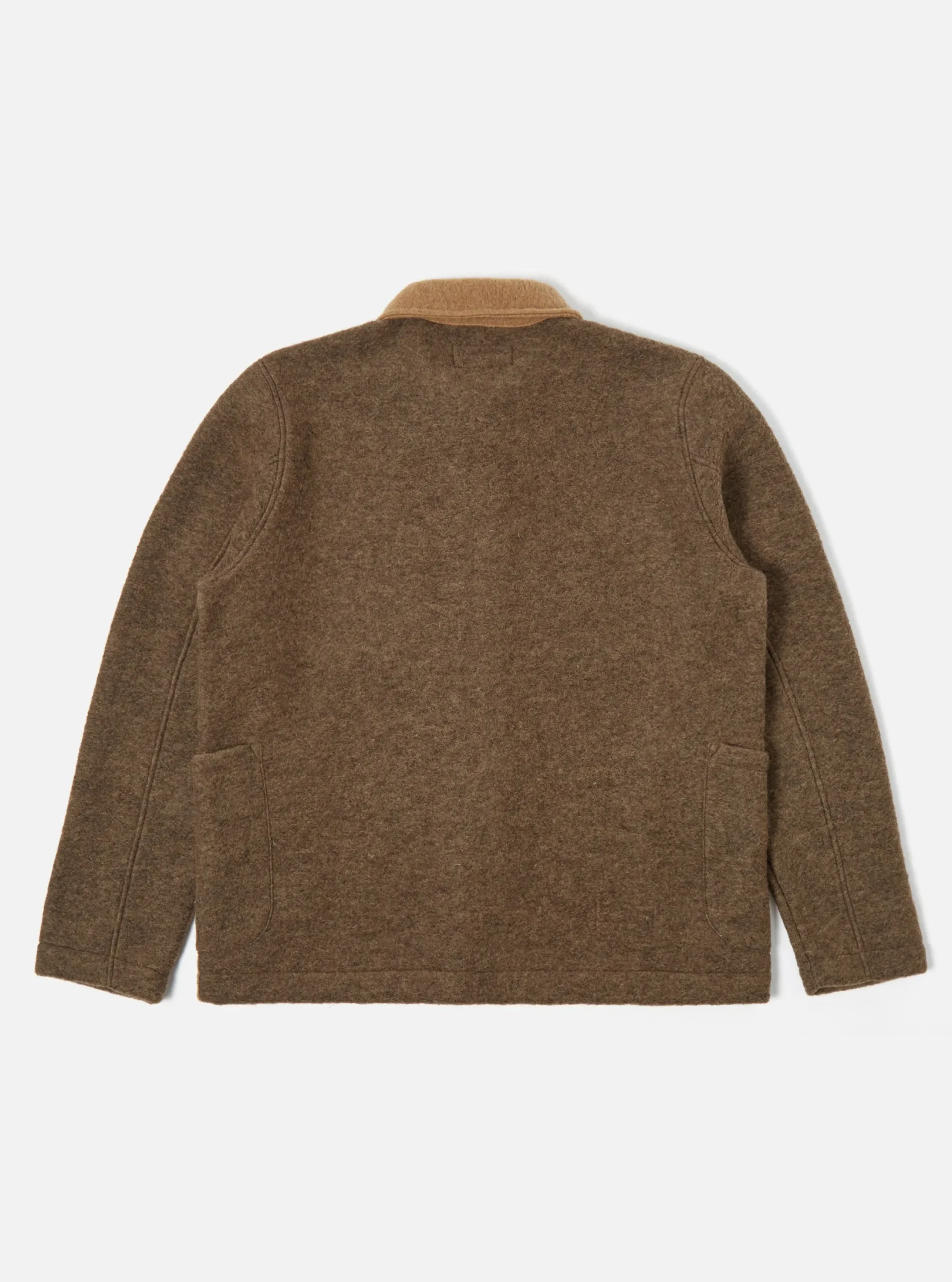 Clearance Lumber Jacket In Taupe/Brown Wool Fleece Men Fleece.