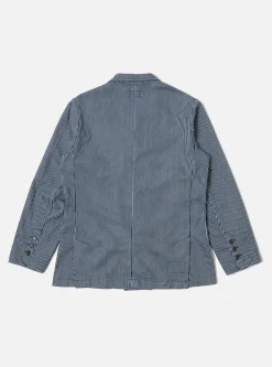 Fashion Manor Jacket In Indigo Hickory Stripe Denim Men Jackets.