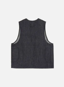 Online Marine Gilet In Indigo Japanese Twill Denim Men Waistcoats & Gilets.