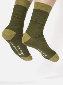 Hot Merino Classic Sock In Olive Merino Men Underwear & Socks.