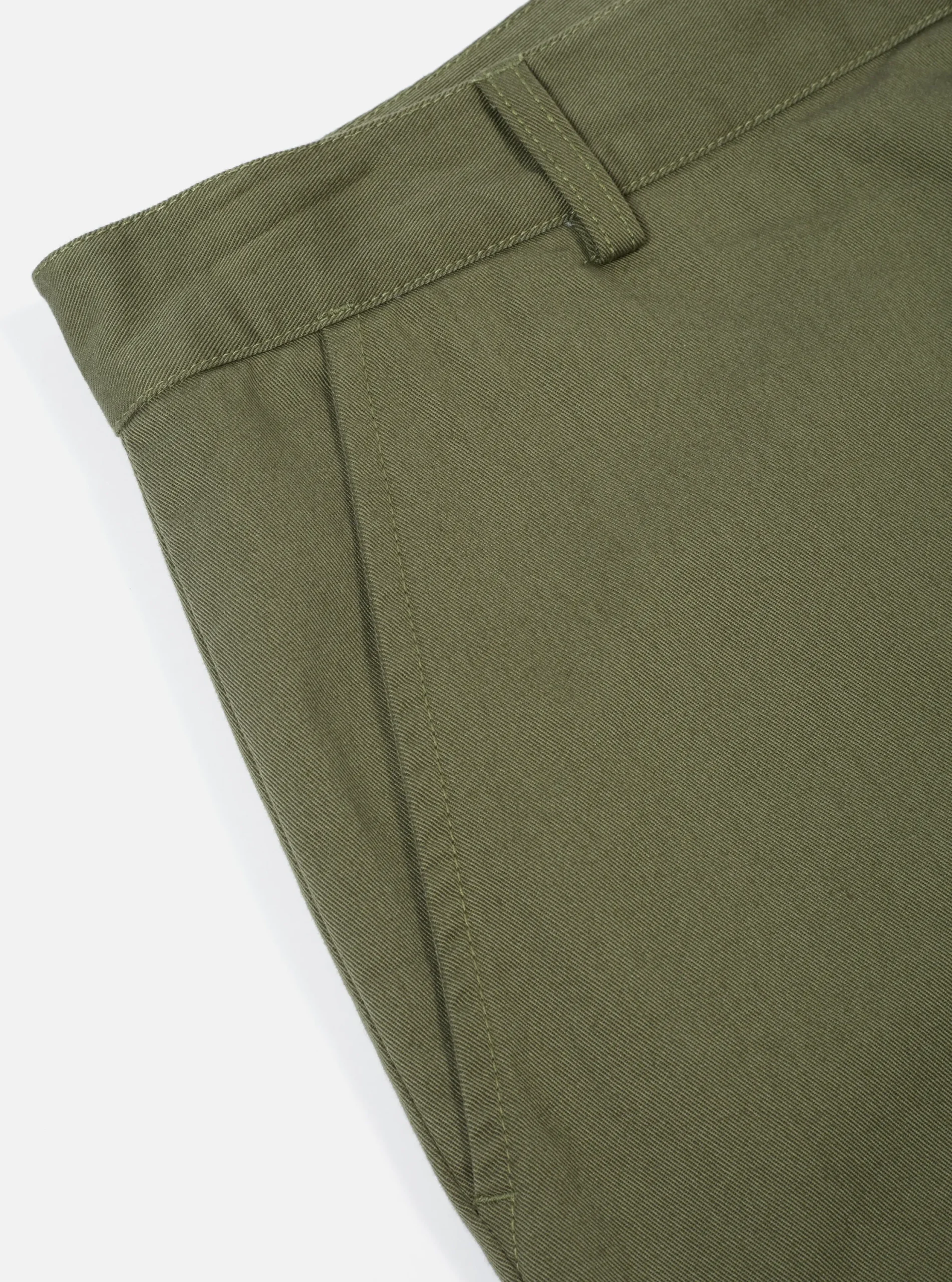 Clearance Military Chino In Light Olive Twill Men Suiting.