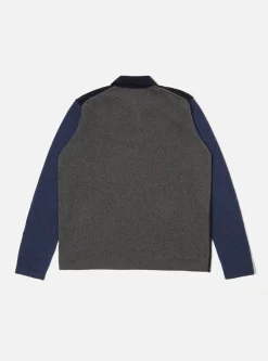 Cheap Mixed Newlyn Polo In Navy/Indigo Wool Cashmere Mix Men Knitwear.
