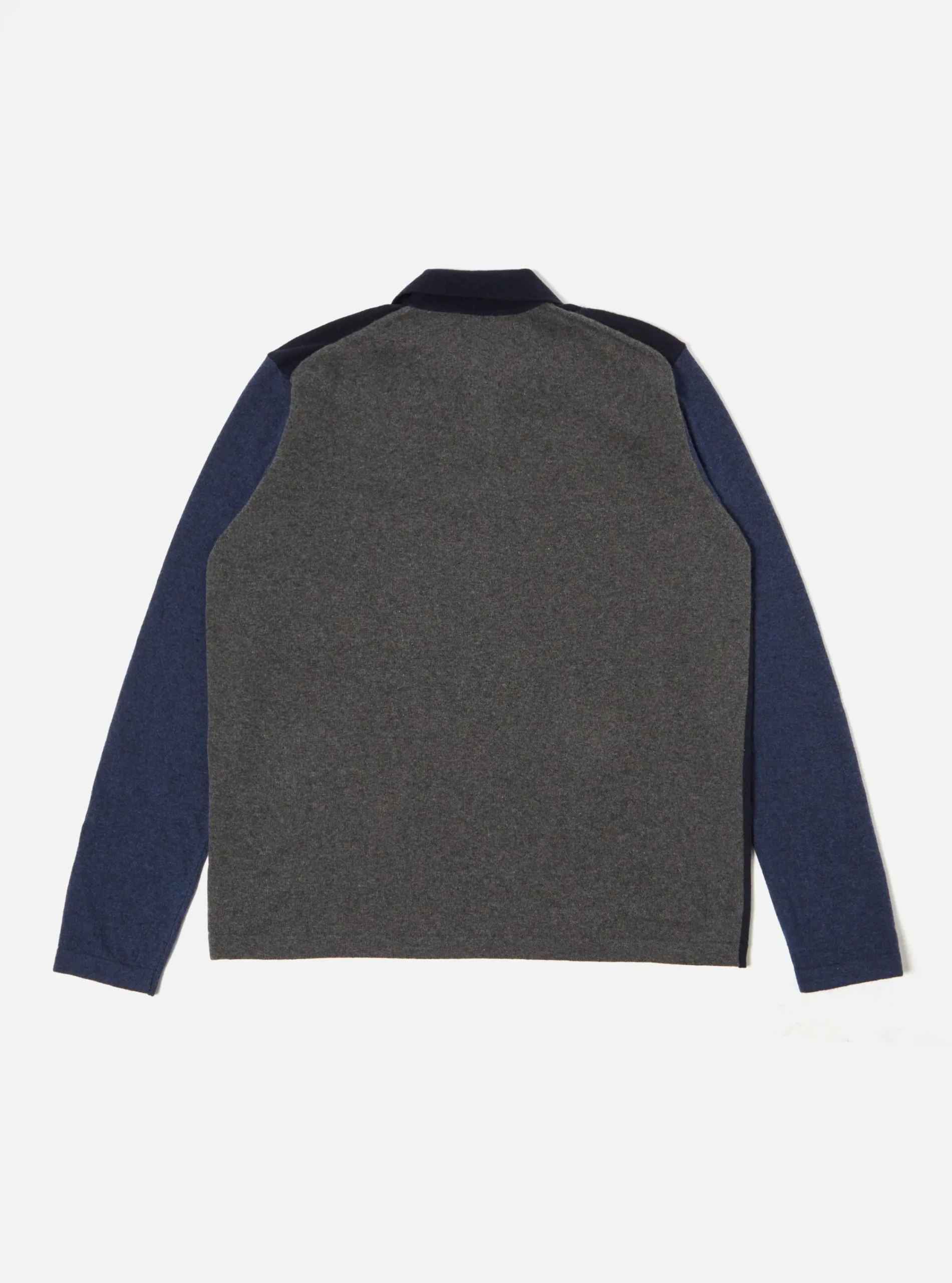 Cheap Mixed Newlyn Polo In Navy/Indigo Wool Cashmere Mix Men Knitwear.