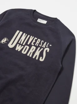 Cheap 'Mystery Train' Print Sweatshirt In Navy Brushback Men Tees & Sweats.