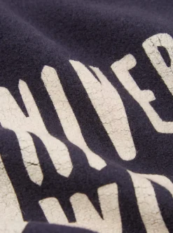 Cheap 'Mystery Train' Print Sweatshirt In Navy Brushback Men Tees & Sweats.