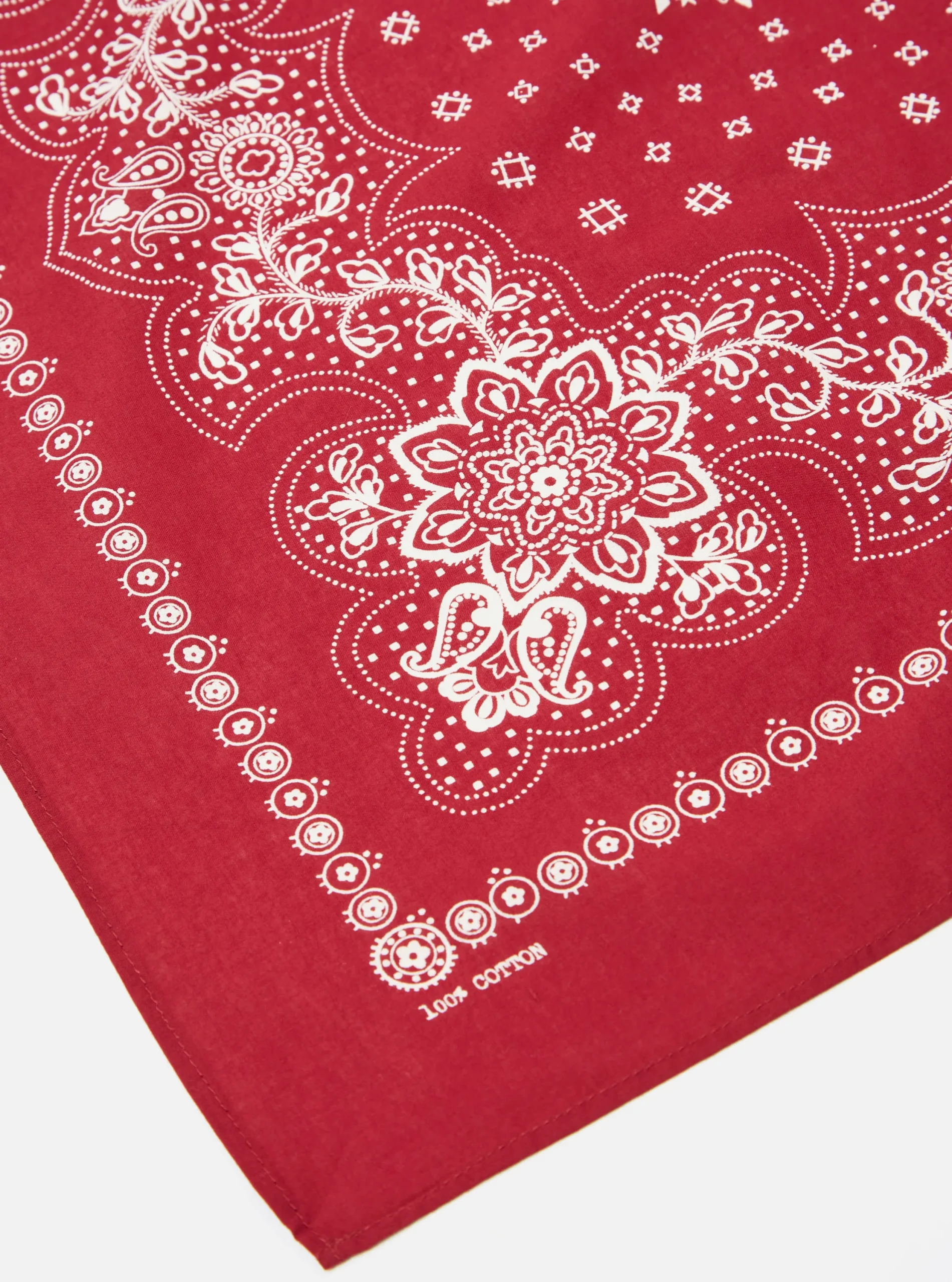 Fashion Neckerchief In Red Classic Bandana Men Accessories.