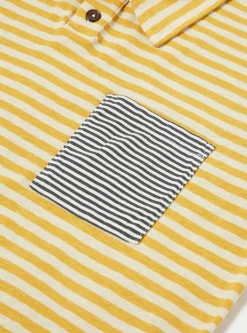 Best Newlyn Polo In Ecru/Mustard Dead Stock Jersey Men Tees & Sweats.