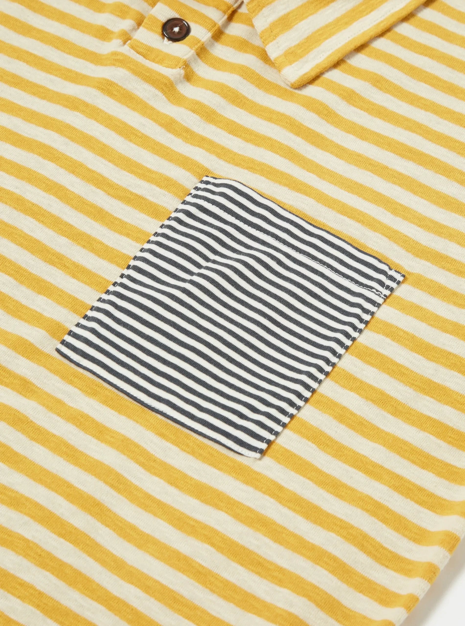 Best Newlyn Polo In Ecru/Mustard Dead Stock Jersey Men Tees & Sweats.