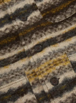 Shop New York Cardigan In Fairisle Wool Mix Men Fleece.