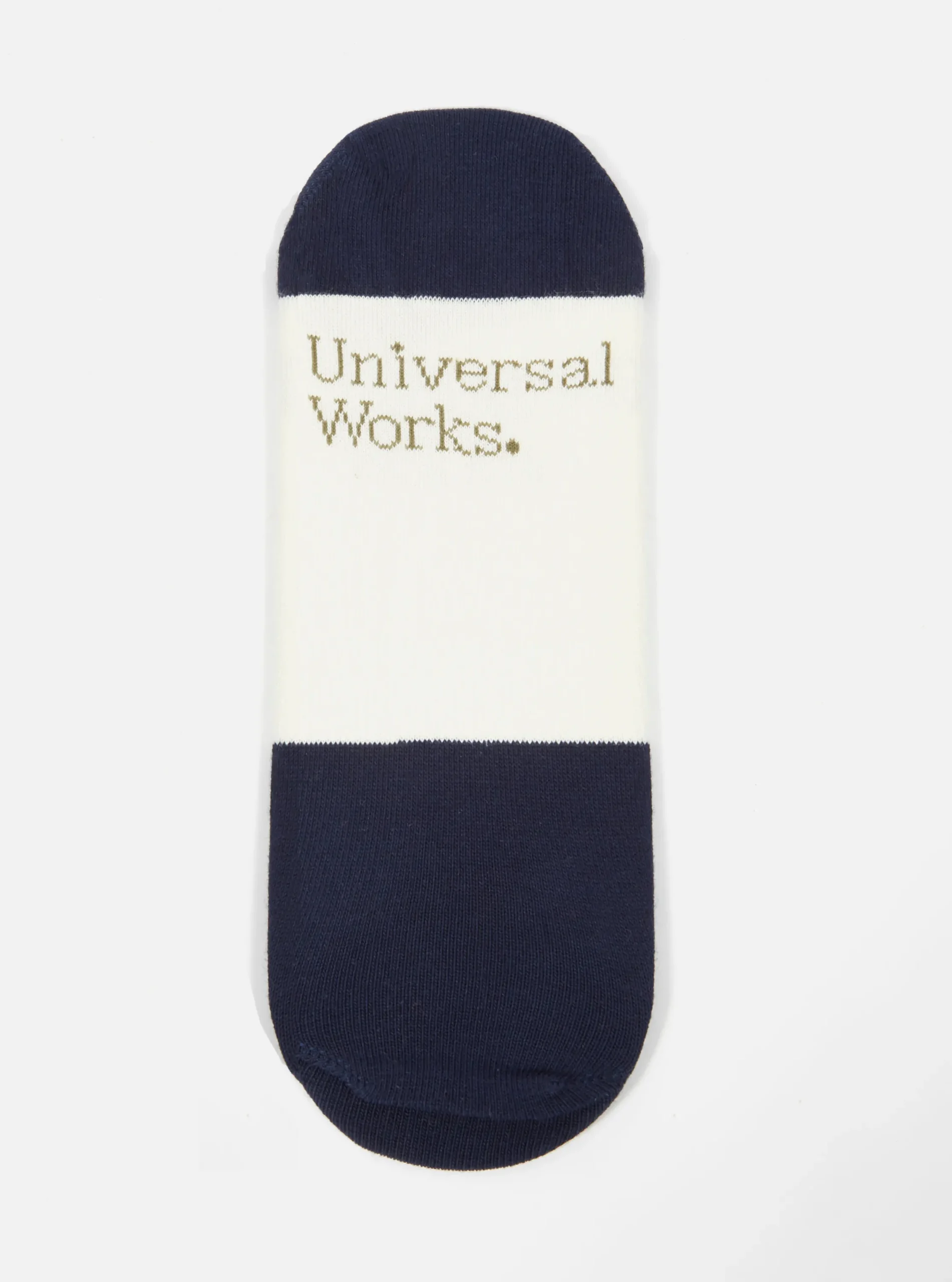 Cheap No Show Sock In Ecru/Navy Cotton Mix Knit Men Underwear & Socks.