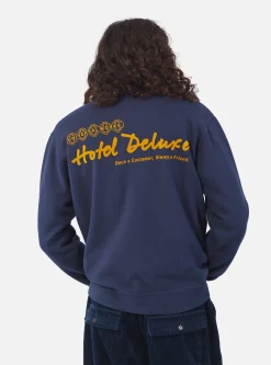Outlet Oxford Bomber Jacket In Navy Dry Handle Brushback Men Jackets.