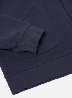 Outlet Oxford Bomber Jacket In Navy Dry Handle Brushback Men Jackets.