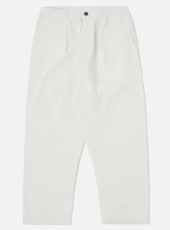 Store Oxford Pant In White Winter Twill Men Trousers.