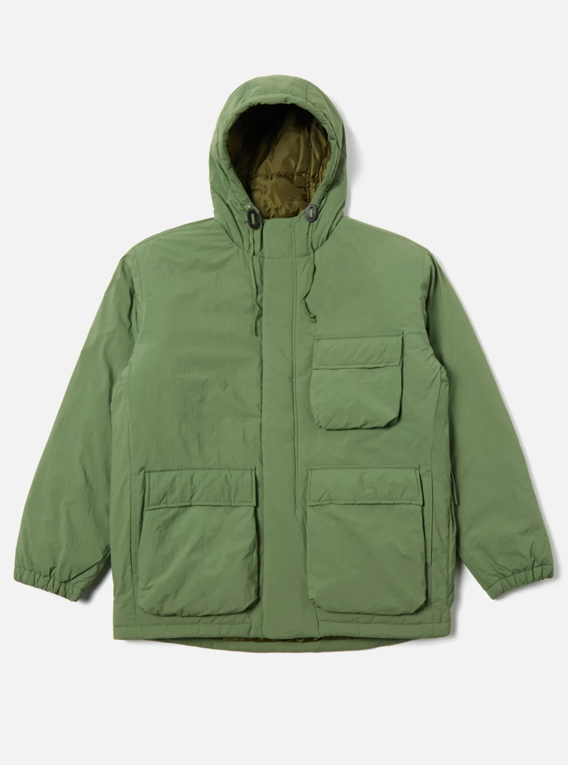 Fashion Padded Stayout Jacket In Green Recycled Nylon Men Coats & Outerwear.