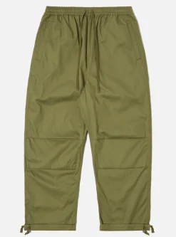 Store Parachute Pant In Olive Fine Twill Men Trousers.