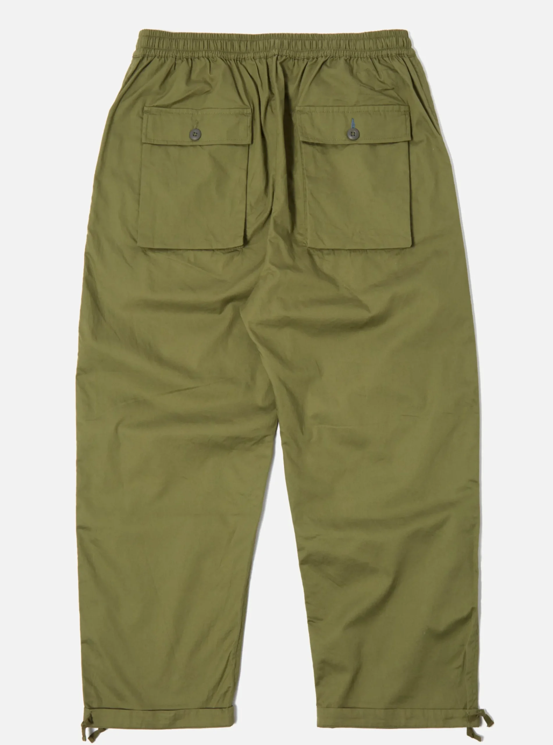 Store Parachute Pant In Olive Fine Twill Men Trousers.