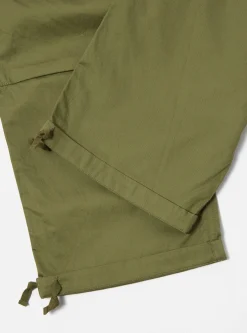 Store Parachute Pant In Olive Fine Twill Men Trousers.