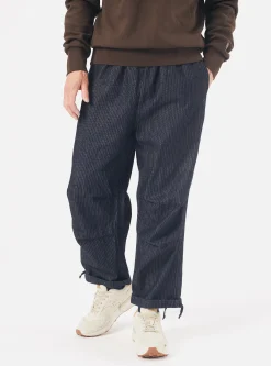Best Sale Parachute Pant In Indigo Japanese Twill Denim Men Trousers.