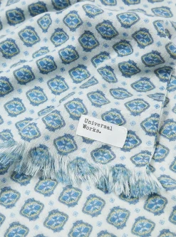 Cheap Patterned Scarf In Grey Wool Pashmina Men Accessories.