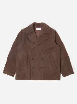 Best Sale Peacoat In Brown Melange Melton Men Coats & Outerwear.