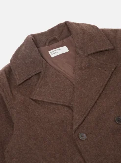 Best Sale Peacoat In Brown Melange Melton Men Coats & Outerwear.