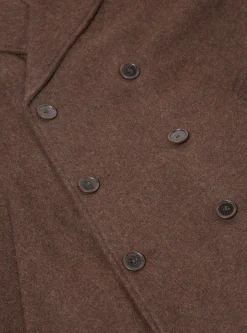 Best Sale Peacoat In Brown Melange Melton Men Coats & Outerwear.