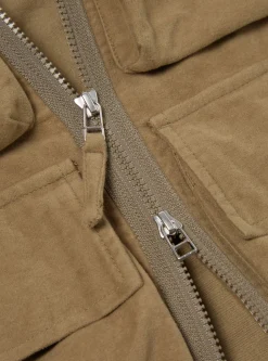 Outlet Photographers Gilet In Lovat Lightweight Moleskin Men Waistcoats & Gilets.