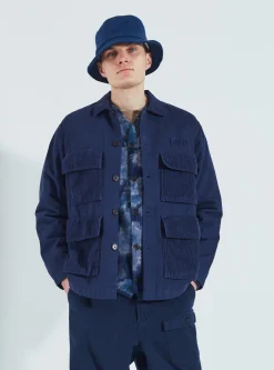 Cheap Photographers Jacket In Indigo Corduroy/Soft Twill Men Jackets.