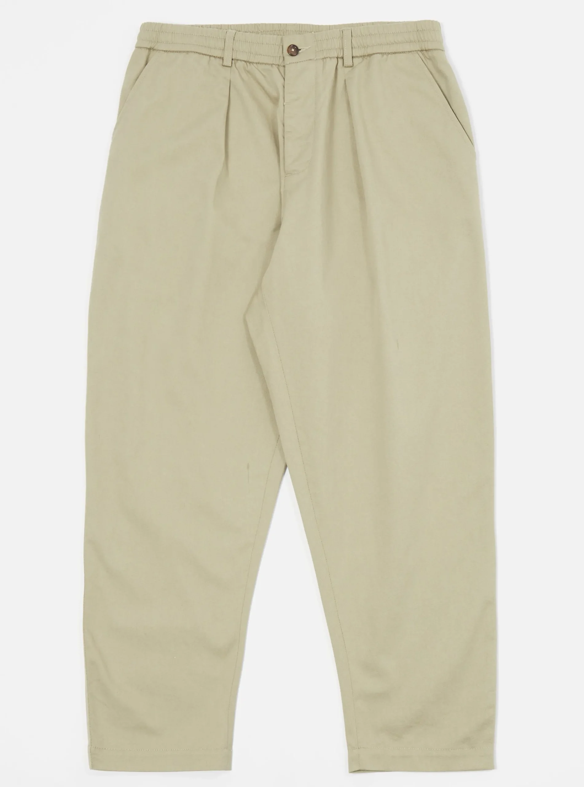 Cheap Pleated Track Pant In Stone Twill Men Trousers.