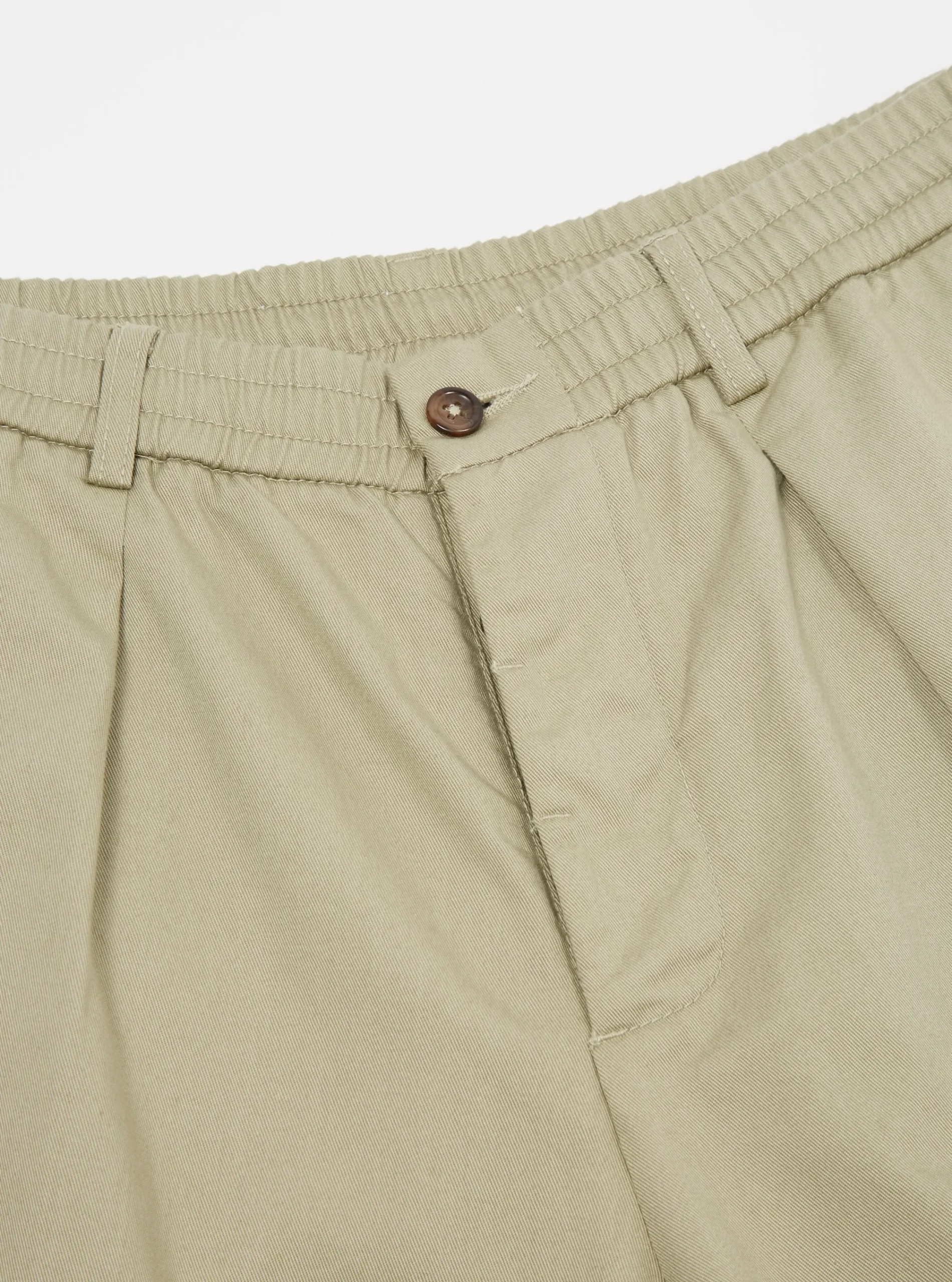 Cheap Pleated Track Pant In Stone Twill Men Trousers.