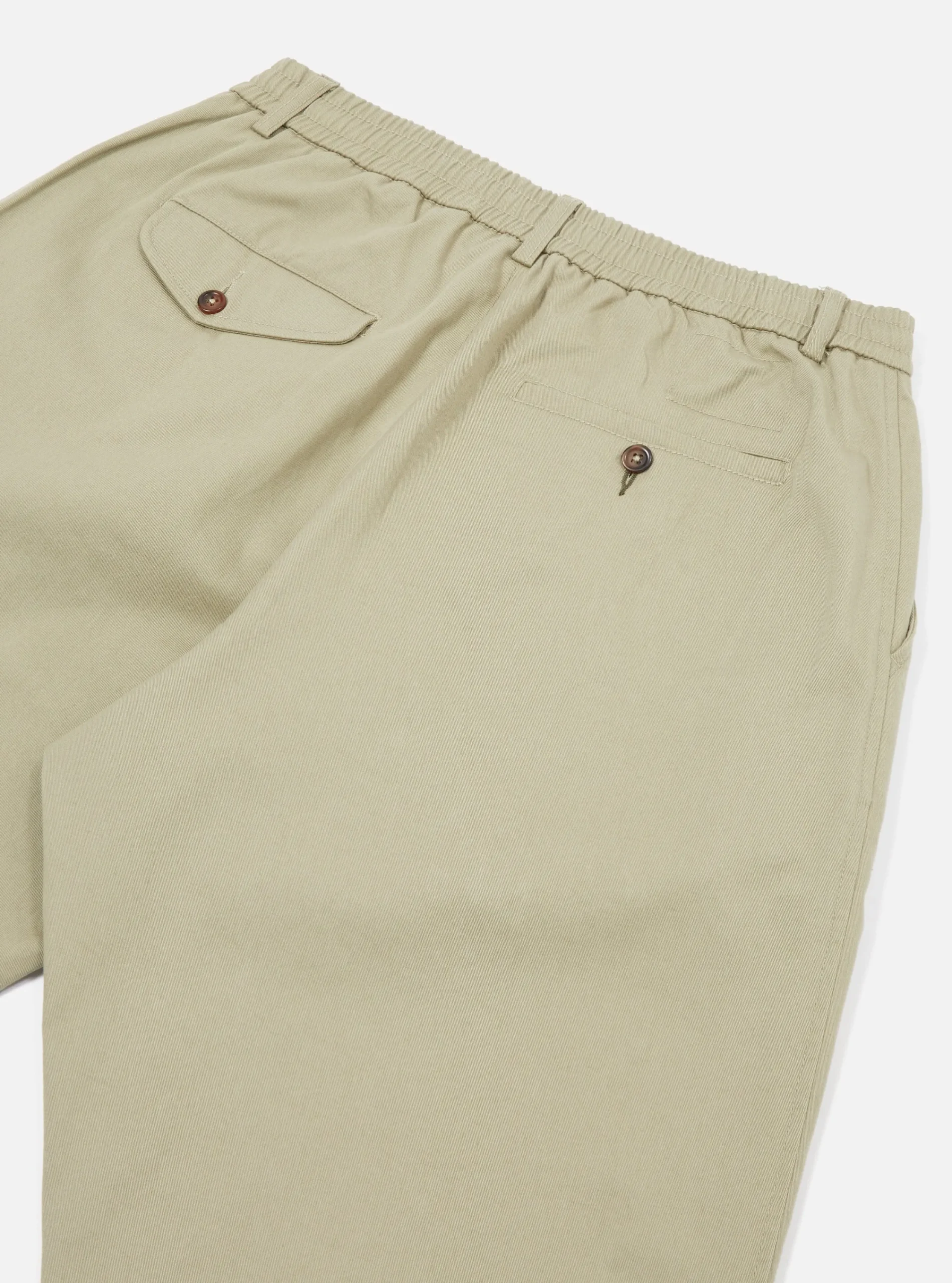 Cheap Pleated Track Pant In Stone Twill Men Trousers.