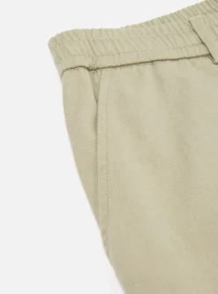 Cheap Pleated Track Pant In Stone Twill Men Trousers.