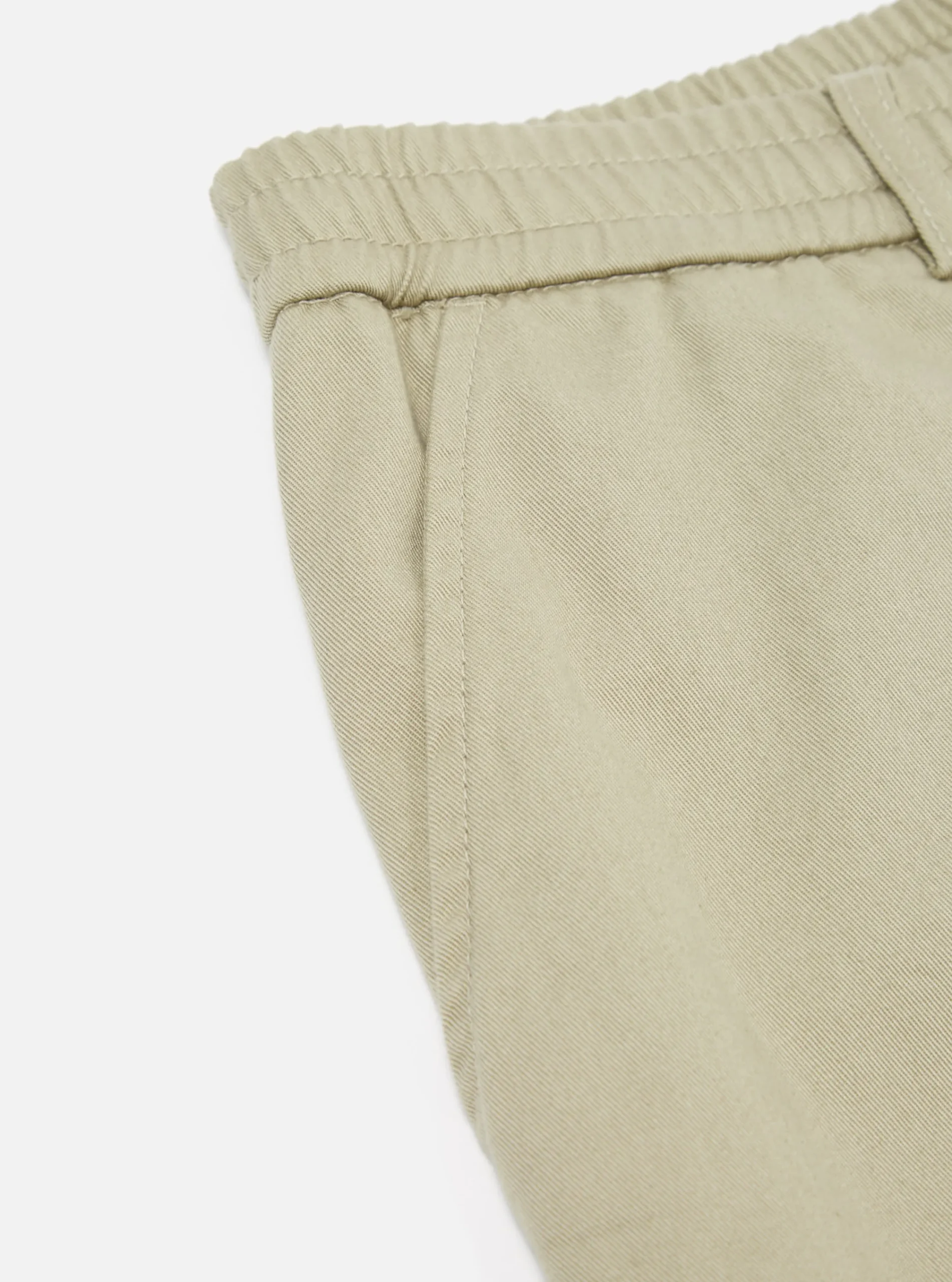 Cheap Pleated Track Pant In Stone Twill Men Trousers.