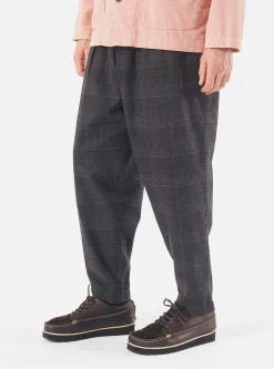 Flash Sale Pleated Track Pant In Charcoal Reuse Wool Mix Men Suiting.