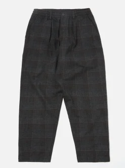 Flash Sale Pleated Track Pant In Charcoal Reuse Wool Mix Men Suiting.
