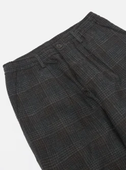 Flash Sale Pleated Track Pant In Charcoal Reuse Wool Mix Men Suiting.