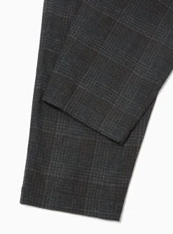 Flash Sale Pleated Track Pant In Charcoal Reuse Wool Mix Men Suiting.