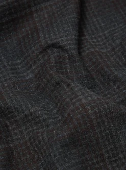 Flash Sale Pleated Track Pant In Charcoal Reuse Wool Mix Men Suiting.