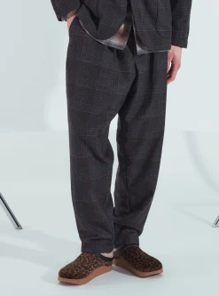 Flash Sale Pleated Track Pant In Charcoal Reuse Wool Mix Men Suiting.