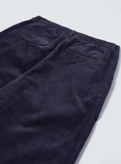 Online Pleated Track Pant In Navy Cord Men Suiting.