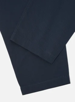 Discount Pleated Track Pant In Navy Twill Men Suiting.