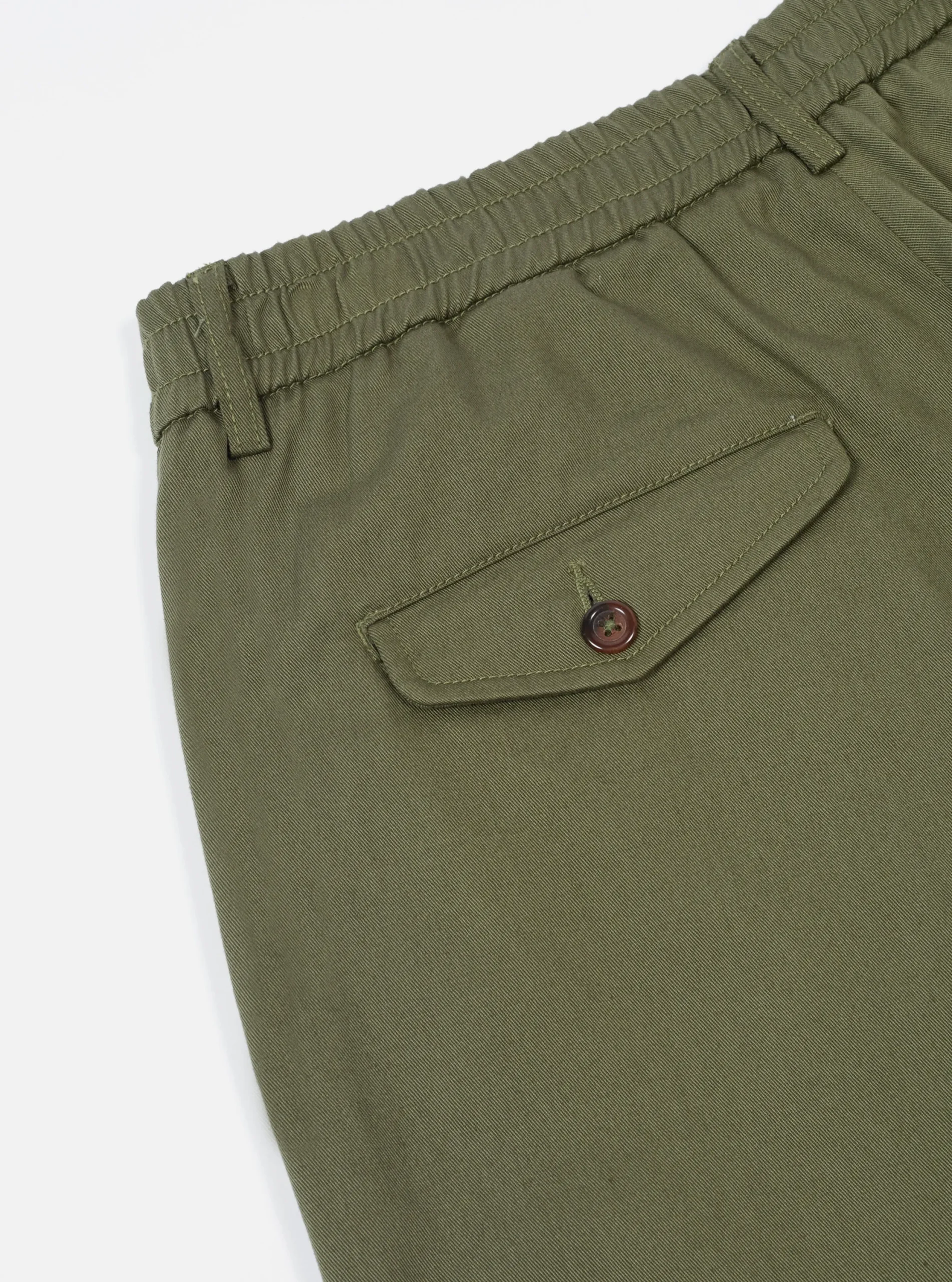 Cheap Pleated Track Pant In Light Olive Twill Men Suiting.