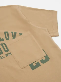 Clearance Print Pocket Tee In Sand Single Jersey Pl&S Men Tees & Sweats.