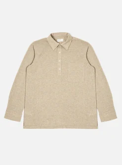 New Pullover L/S Shirt In Sand Recycled Wool Mix Sj Men Shirts.